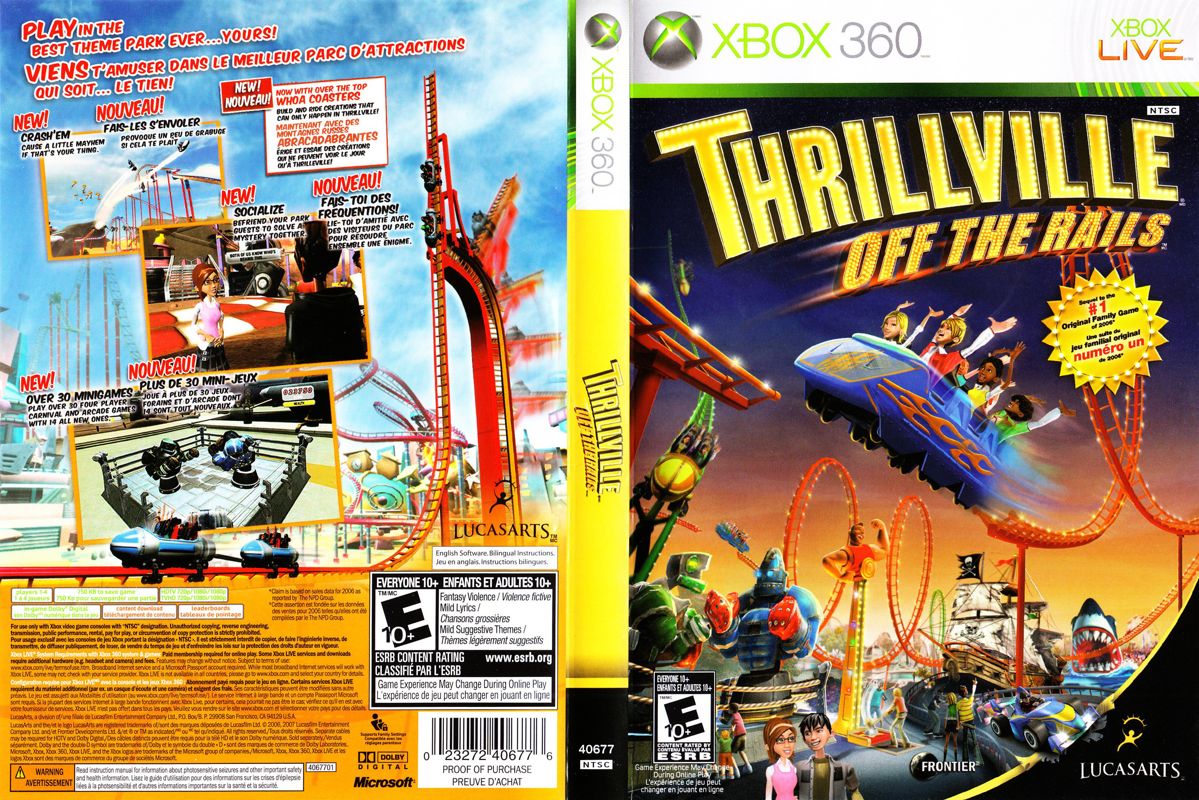 Thrillville: Off the Rails box art for Xbox 360